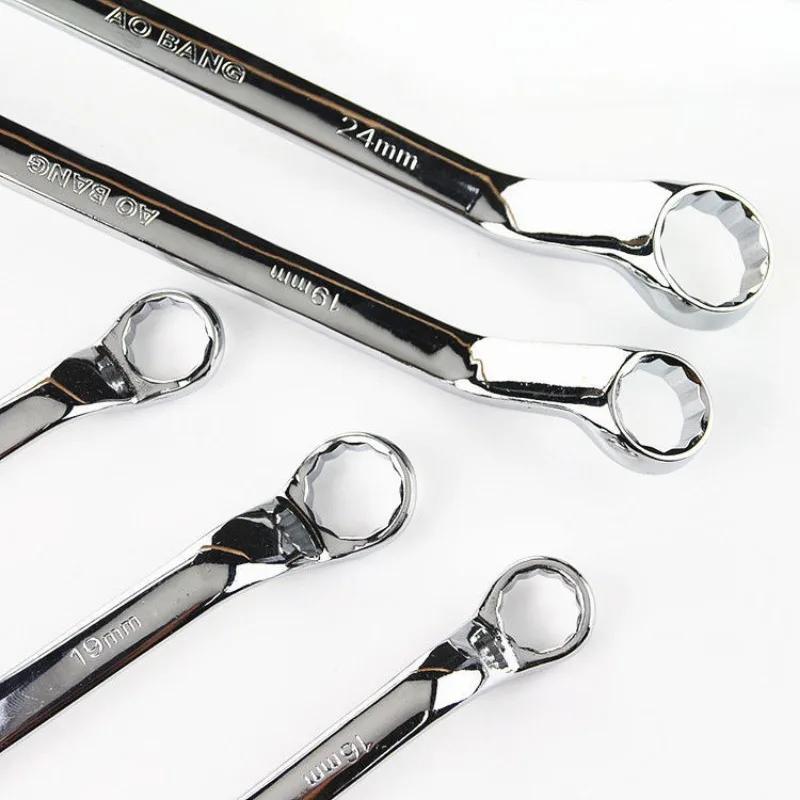 45 Degree Box End Wrench Double Offset Ring Wrench Workshop Car Repair Tool Extension Ratchet Ring Wrench
