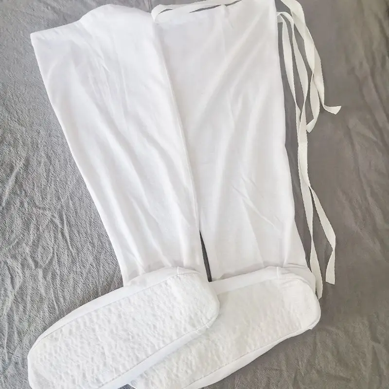 Wudang Taoist Long Tube Breathable Flat Boots Taoist Nun Stocking White Pure Cotton Comfortable Men Women Practice Inner Boot
