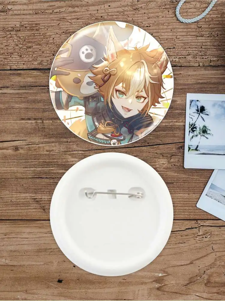 Gorou Genshin Impact Badge Brooch anchor Peripherals Pin Customize Anime Peripheral Clothes Cosplay Backpack Decoration Metal