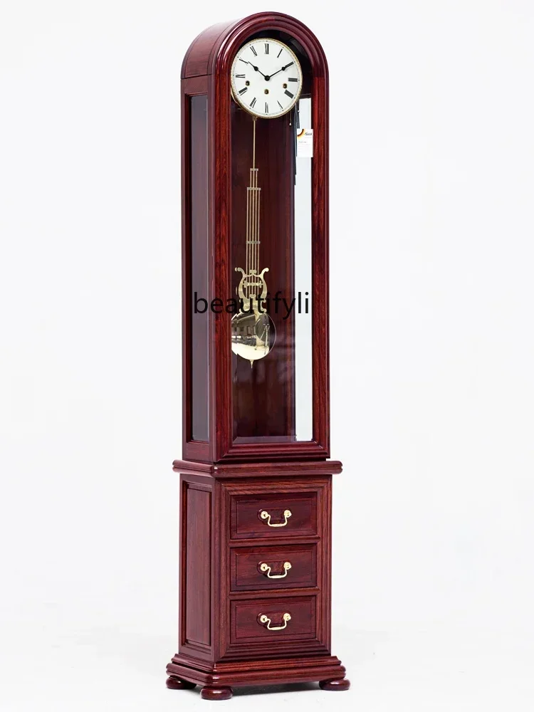 Y Chinese Style the Grandfather Clock Living Room Large Clock Retro Hermle Movement Mechanical Floor Clock