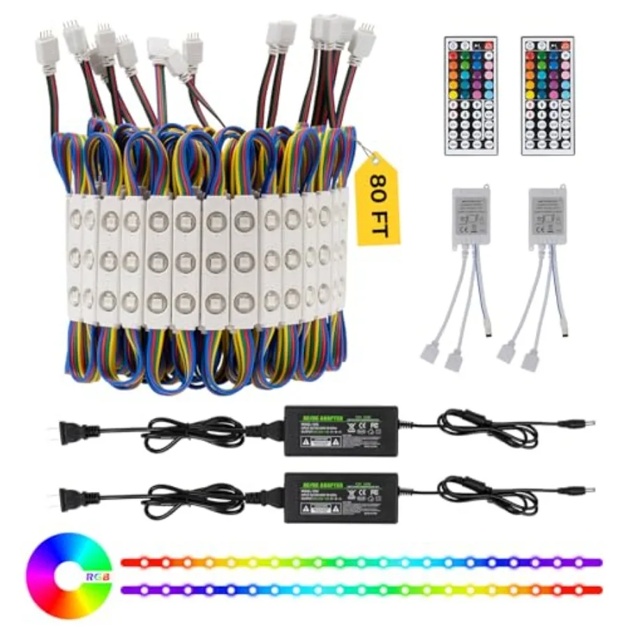 

LED Storefront Lights Commercial RGB Window Lights for Store Front Decorative 160PCS 3-LED 5050 SMD RGB Module for Signs IP65 W