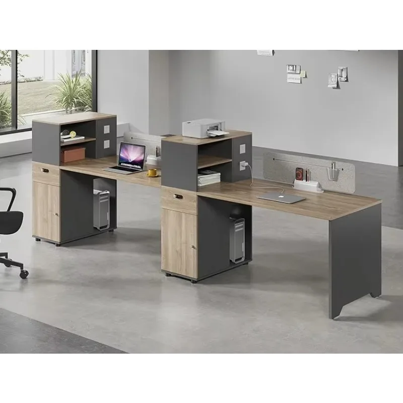 

BJ Desk Simple 4-Person Station Computer Desk Four-Staff Table And Chair Combination