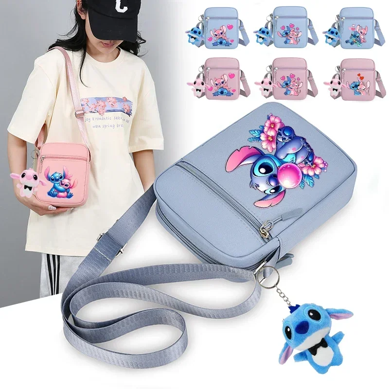 

New Lilo & Stitch Boy Girls Trendy Cool Shoulder Bag Disney Kawaii Anime Crossbody Bags Large Capacity Storage Bag Handbag Gifts
