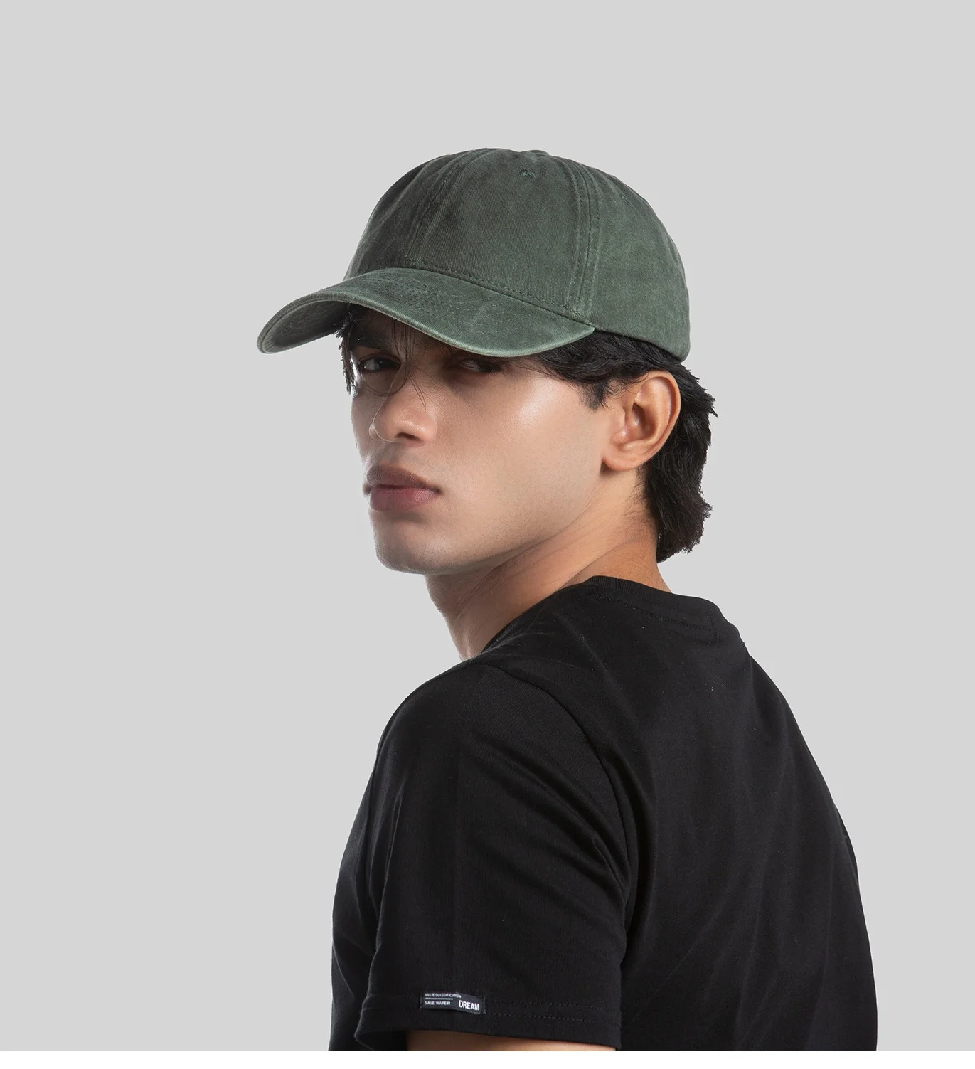 Individuell Gestaltbare DIY Logo Dad Hat Vintage Baumwoll-Baseballkappe Unisex Sportmütze Waschbare Cowboy Trucker Kappe für Erwachsene – Detail 4