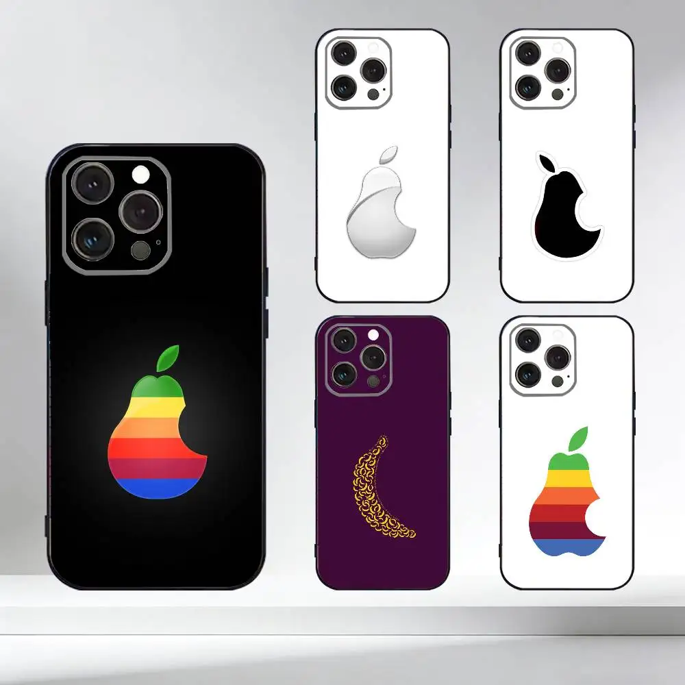 

Icarly Banana and Pear Logo Phone Case For iPhone 17,16,15,14,13,12,11 Plus,Pro Max,XS,Soft Silicone Black Cover