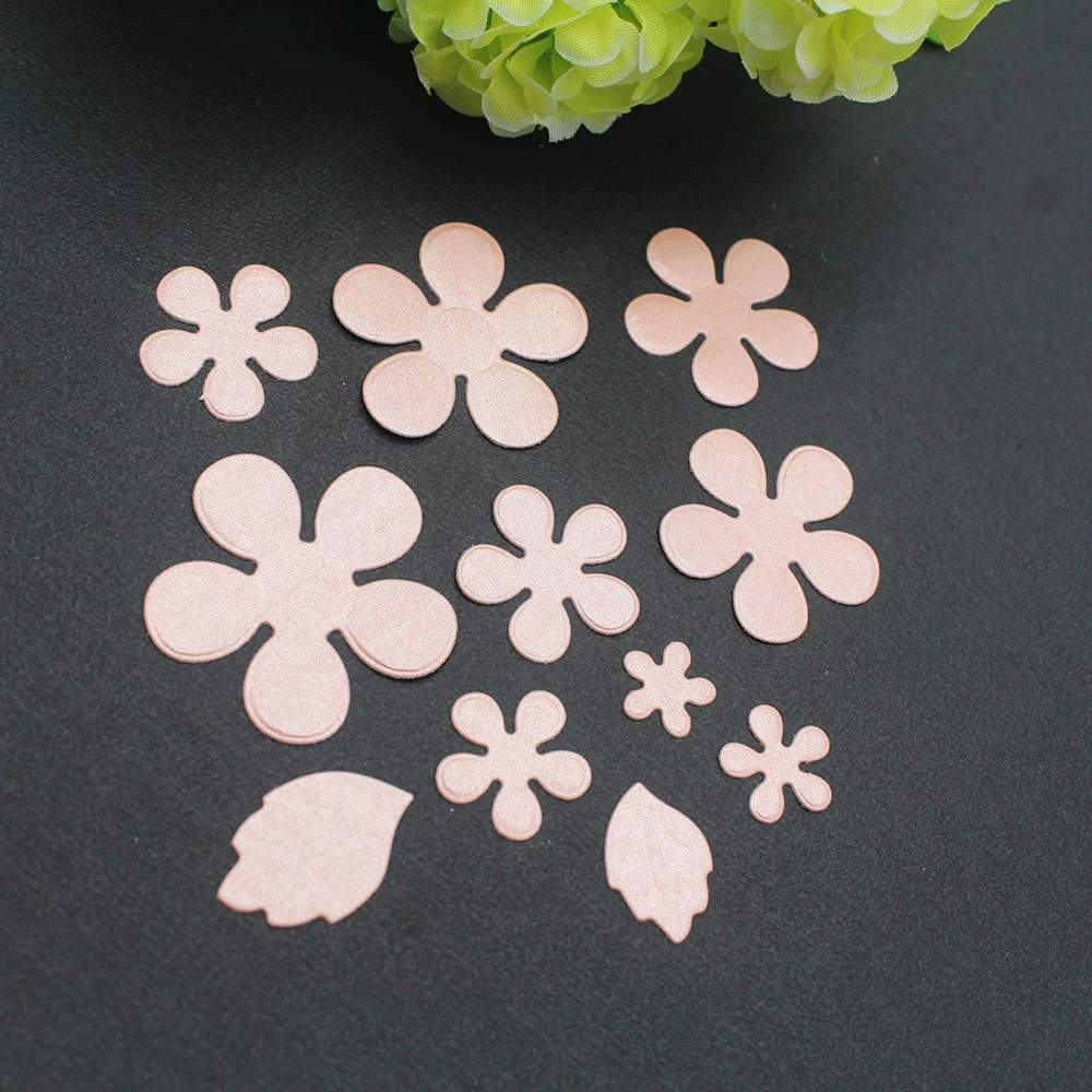 Petals Metal Cutting Dies Cut Die Mold Wedding Flower Border Scrapbook Paper Craft Knife Mould Blade Punch Stencils Dies