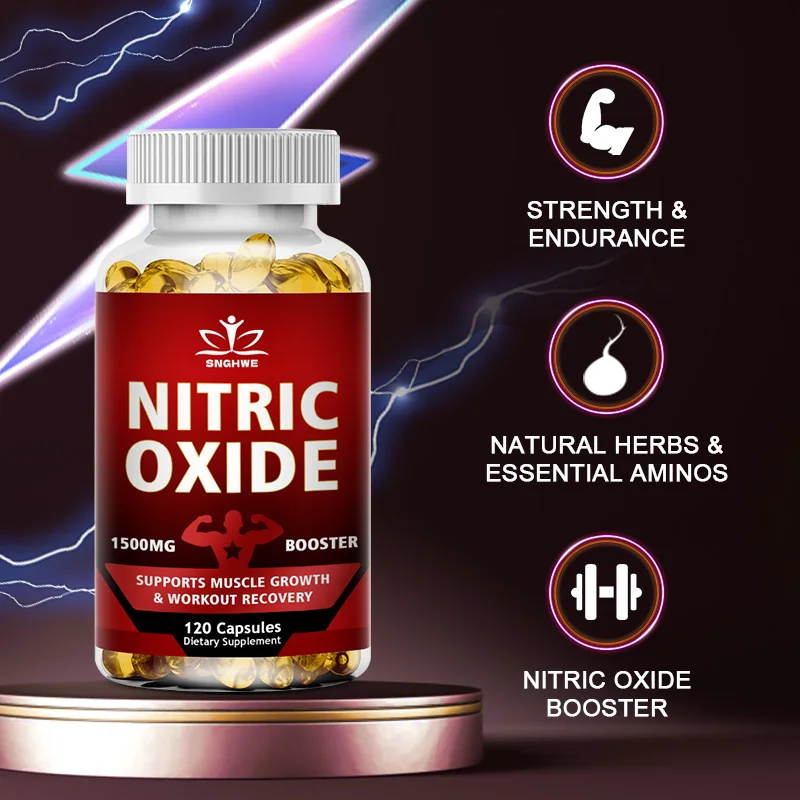 Nitric Oxide Booster Pre-Workout Boosts Muscle, Pump, Energy and Endurance,Performance & Muscle Mass,L-arginine Supplement