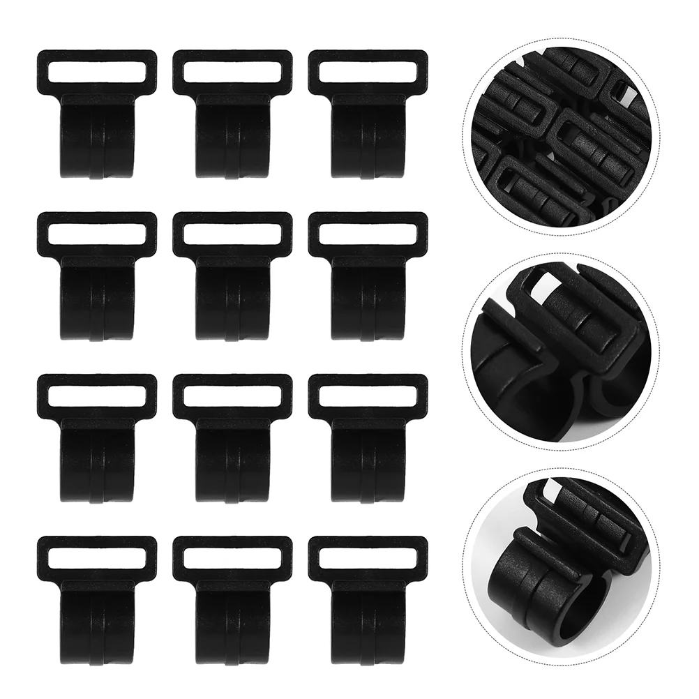 

30 Pcs Tent Pole Accessories Fence Plastic Clip Heavy Duty Awning Camping Clamp Locking Tarp Tool