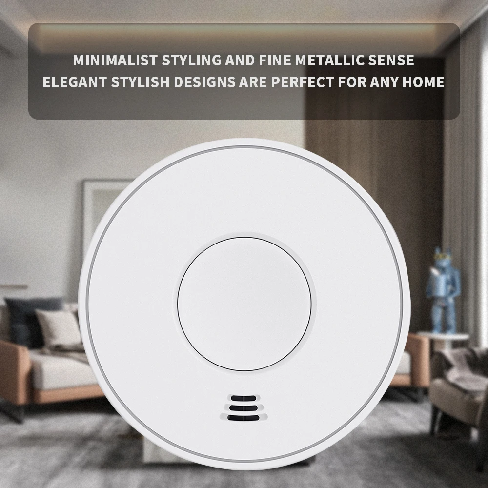 10-Year Battery  Smoke Alarms for Home,  Photoelectric Smoke Detector, Fire Alarm with LED Indicator & Silence Button VS01