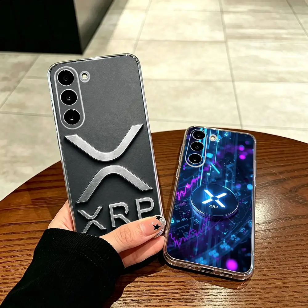 Fashion Xrp Ripple Crypto  Clear Transparent soft Phone Case For Samsung A71, A70, A52, A51, A40, A30, A20
