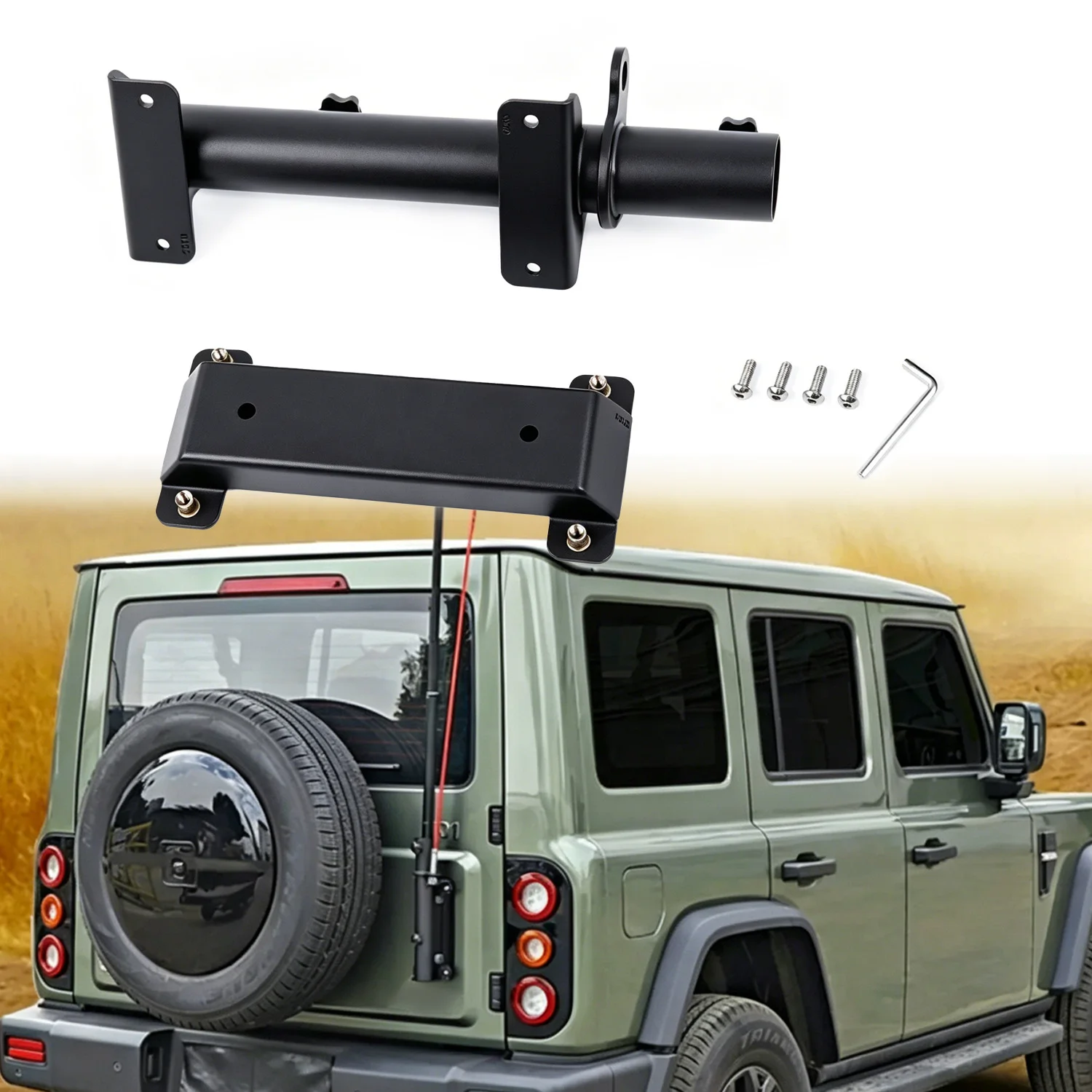 For 212 T01 2024 2025 Car Accessories Aluminum Alloy Flagpole Flag Pole Mount Flagpole Holder Display Stand - view 3
