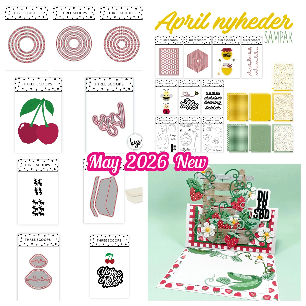 

Three Scoops Lips Summer Basket Large Lace Circle Metal Cutting Dies for DIY Scrapbook Greeting Card Diary Handmade May 2026 New