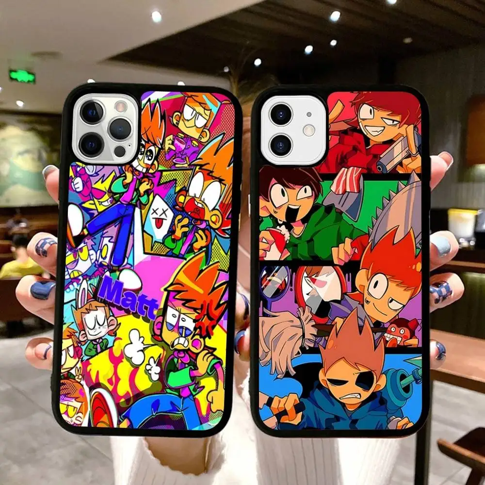 Cartoon Cute E-Eddsworlds Phone Case For Iphone 11 12 13 14 15 Pro Max 17 16 Plus Hard PC+TPU Back Cover