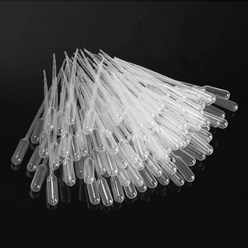 200PCS Graduated Pipettes Dropper Polyethylene (1Ml & 0.2Ml)