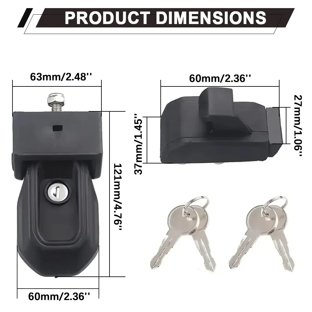 Car Hood Catch Latches Locking Anti-theft With Key Bonnet Anti-Theft Accessories for Jeep Wrangler JL Gladiator JT 2018-2023