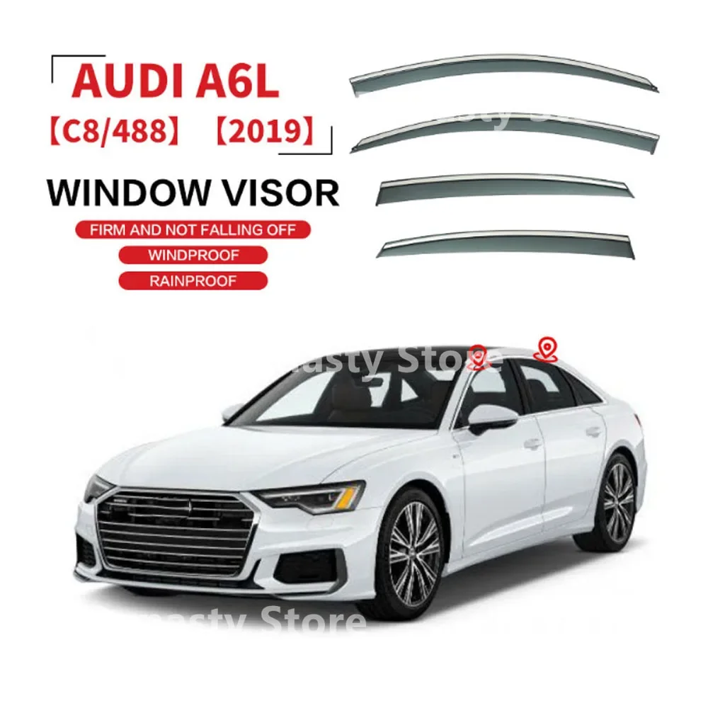 

Car Window Visor Waterproof Protect Sunny Rainy Shelter Auto External Accessory For Audi A6L sedan 2012-2022