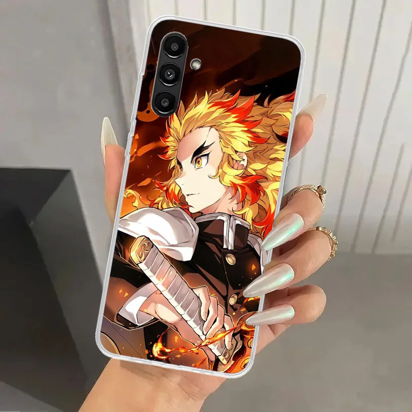 Demon Slayer Rengoku Kyoujurou Phone Case for Samsung Galaxy A15 A25 A35 A55 A14 A24 A34 A13 A53 A12 A52S A23 A33 A24 A34 A03S A