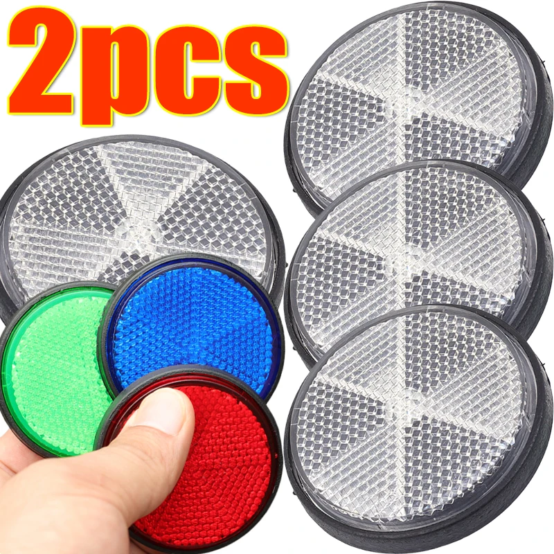 

Universal Self-Adhesive Round Motorcycle Reflectors Safety Reflective Pads Motor Bike Scooter Night Riding Warning Kits 1-2pcs