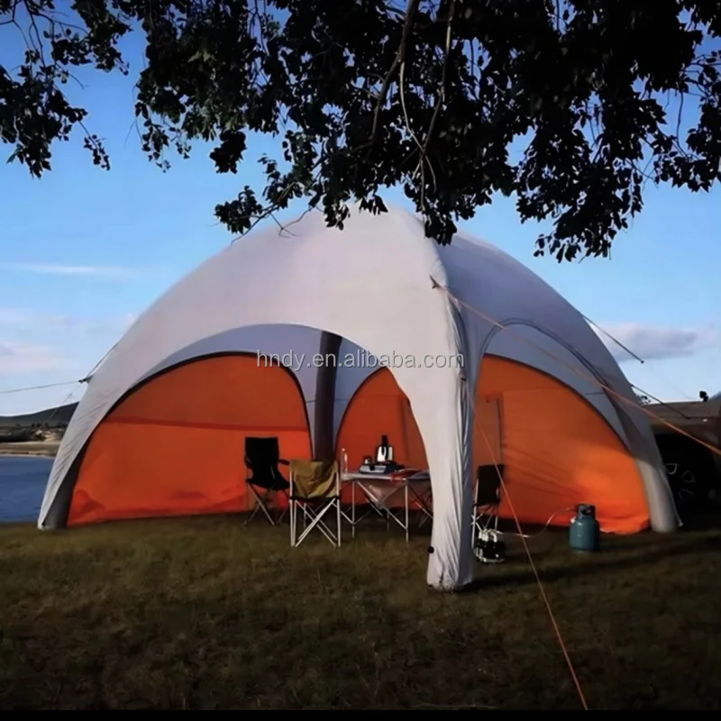 Outdoor Exhibition Camping Inflatable Tent Tube Type Tent Stake Double Layer Four-Season Waterproof Portable PVC Oxford