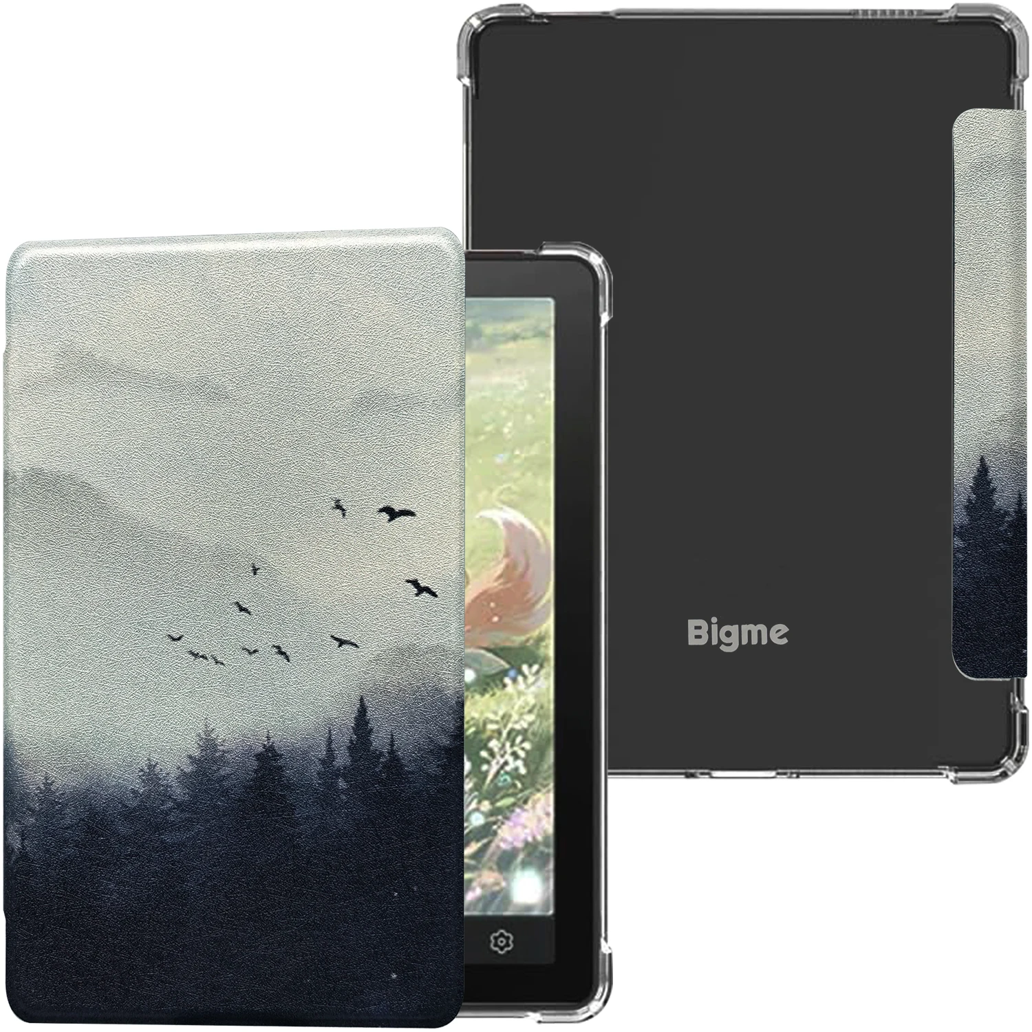 Case for 6'' Bigme B6 Pro Color/Bigme B6 Pro Ultra-Thin Transparent TPU Cover with Auto Sleep/Wake, Magnetic Closure