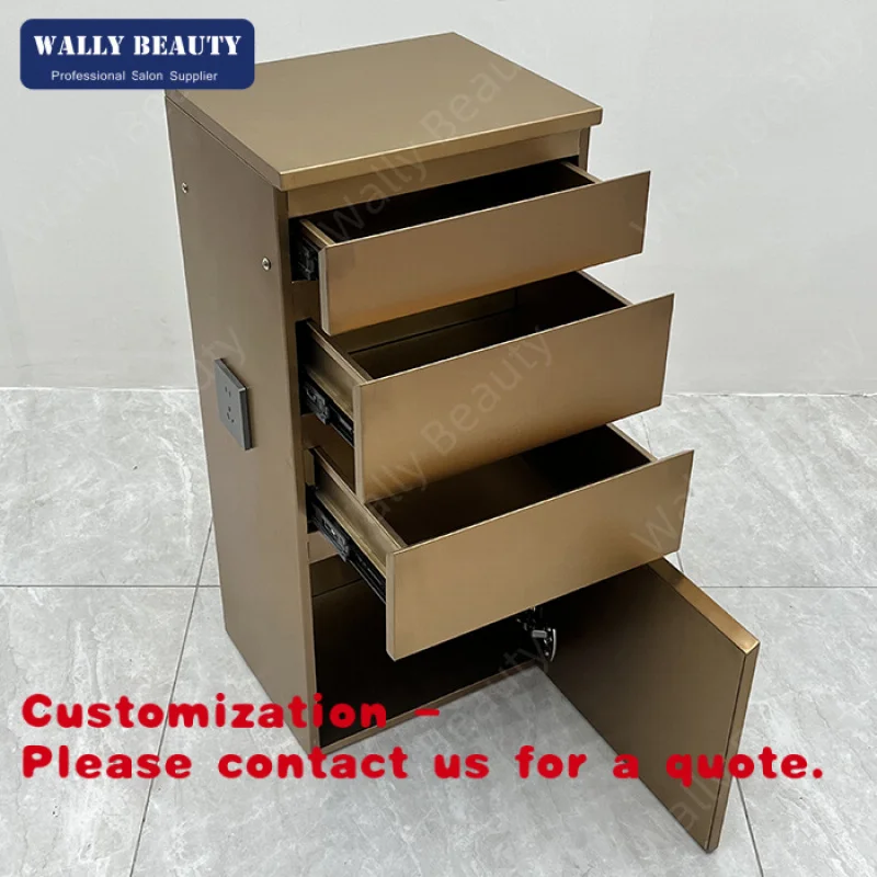 

Customize.Gold Saloon Equipment Hair Extension Metal Trolley Beauty Salon