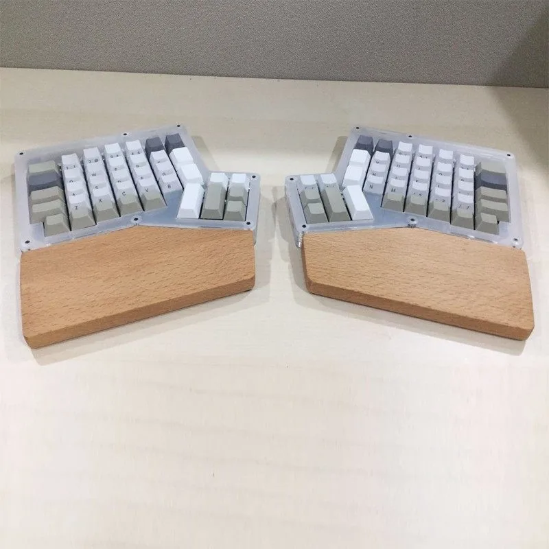 Ergodox Split Keyboard Hand Rest Custom Beech Wood/Red Walnut Wood Wrist Rest Ergonomic Mechanical Keyboard Accessories Gifts