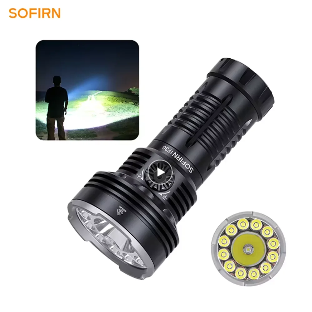 Sofirn IF30 12000lm Powerful  EDC Flashlight USB C Rechargeable Flashlight IPX8 Waterproof  32650 12000lm SFT40 Torch Light