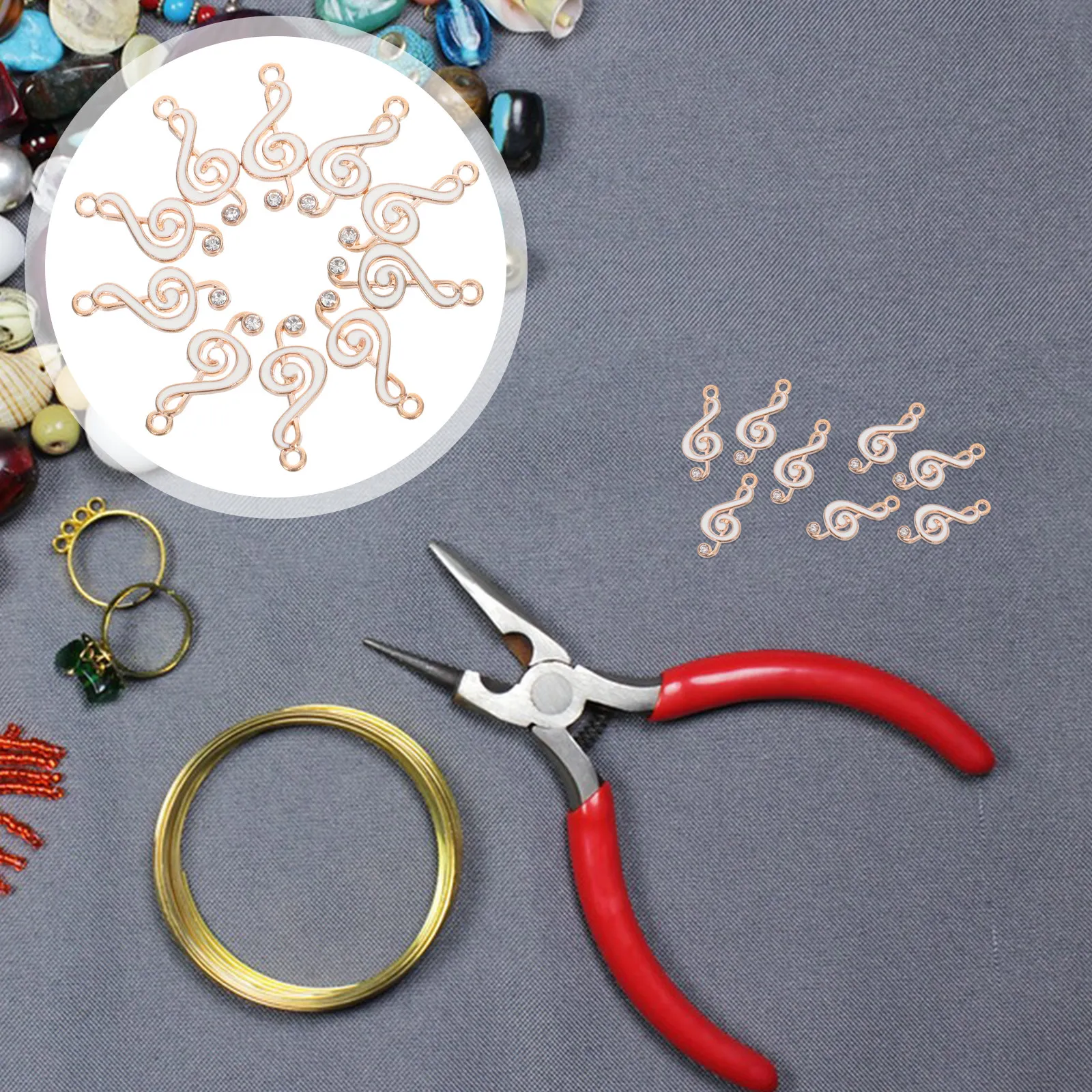 

10Pcs Metal Music Symbols Charms Music Note Pendants DIY Jewelry Making Bracelets Necklaces Earrings Accessories