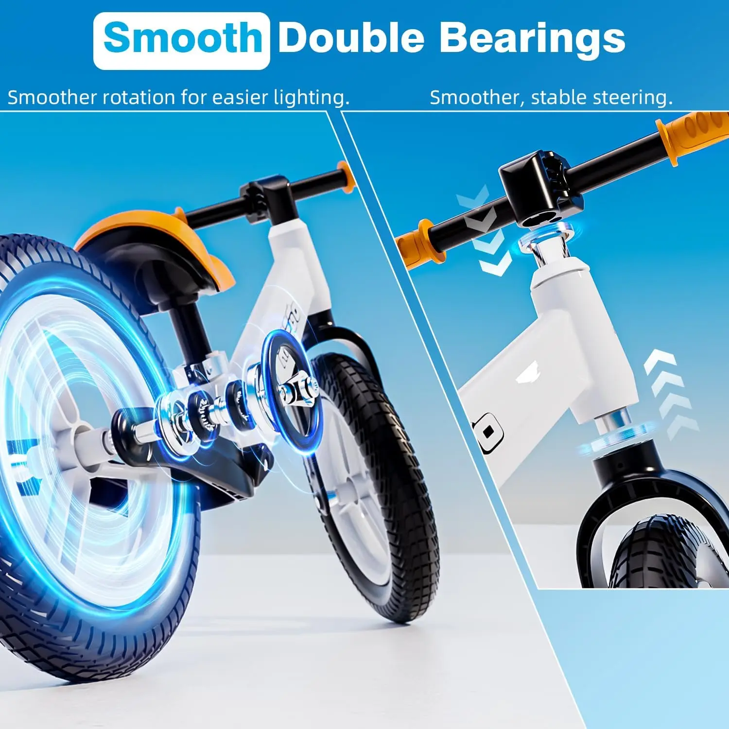 Rowerek biegowy dla dzieci w wieku 3-7 lat, 12 lub 14 cali, lekki rower dziecięcy z regulowanym siedziskiem, rower do pchania z oponami pneumatycznymi.