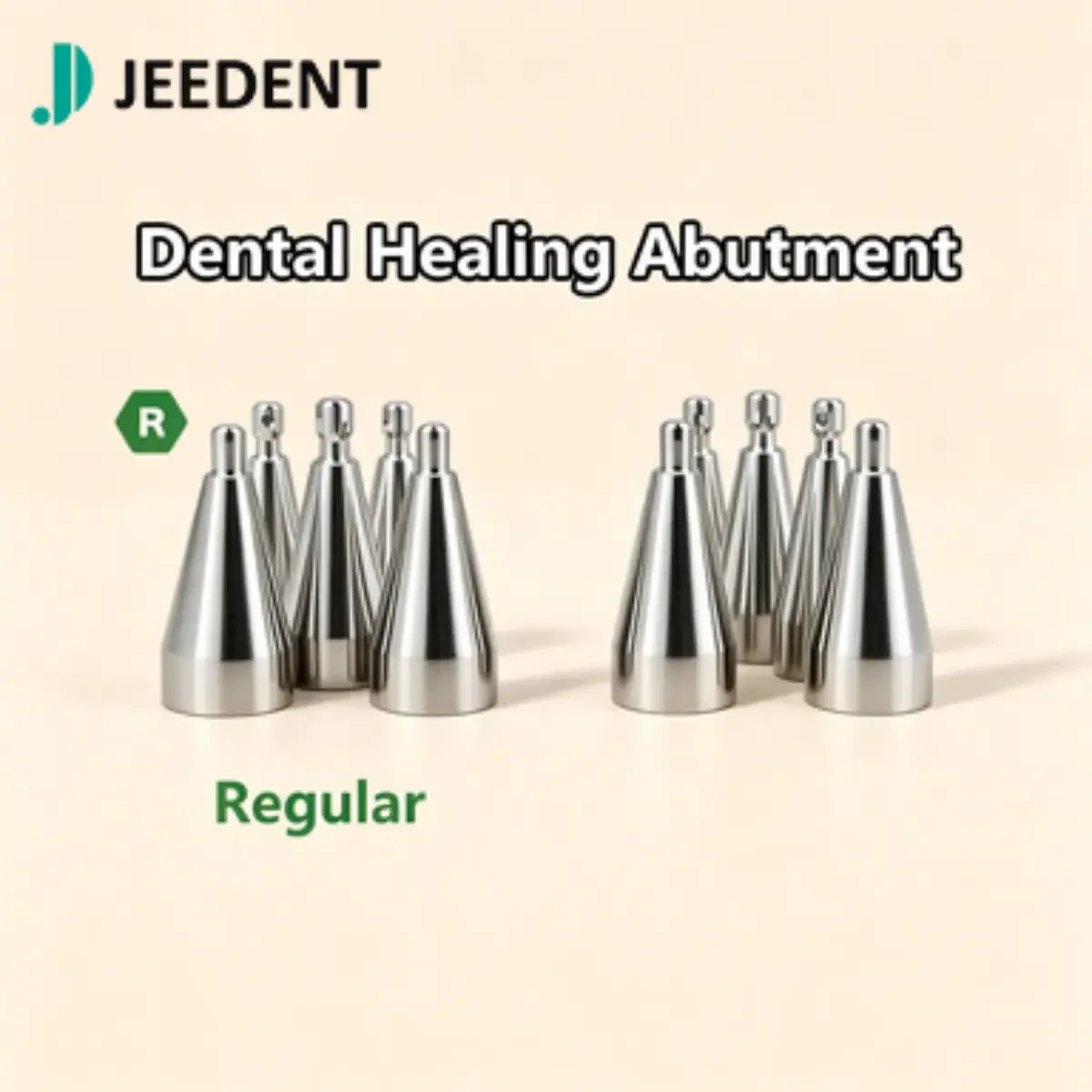 10Pcs Healing Abutments High GlossTitanium Alloy Gingival Shapers Dental Implant Replacement Parts Compatible with Osstem System
