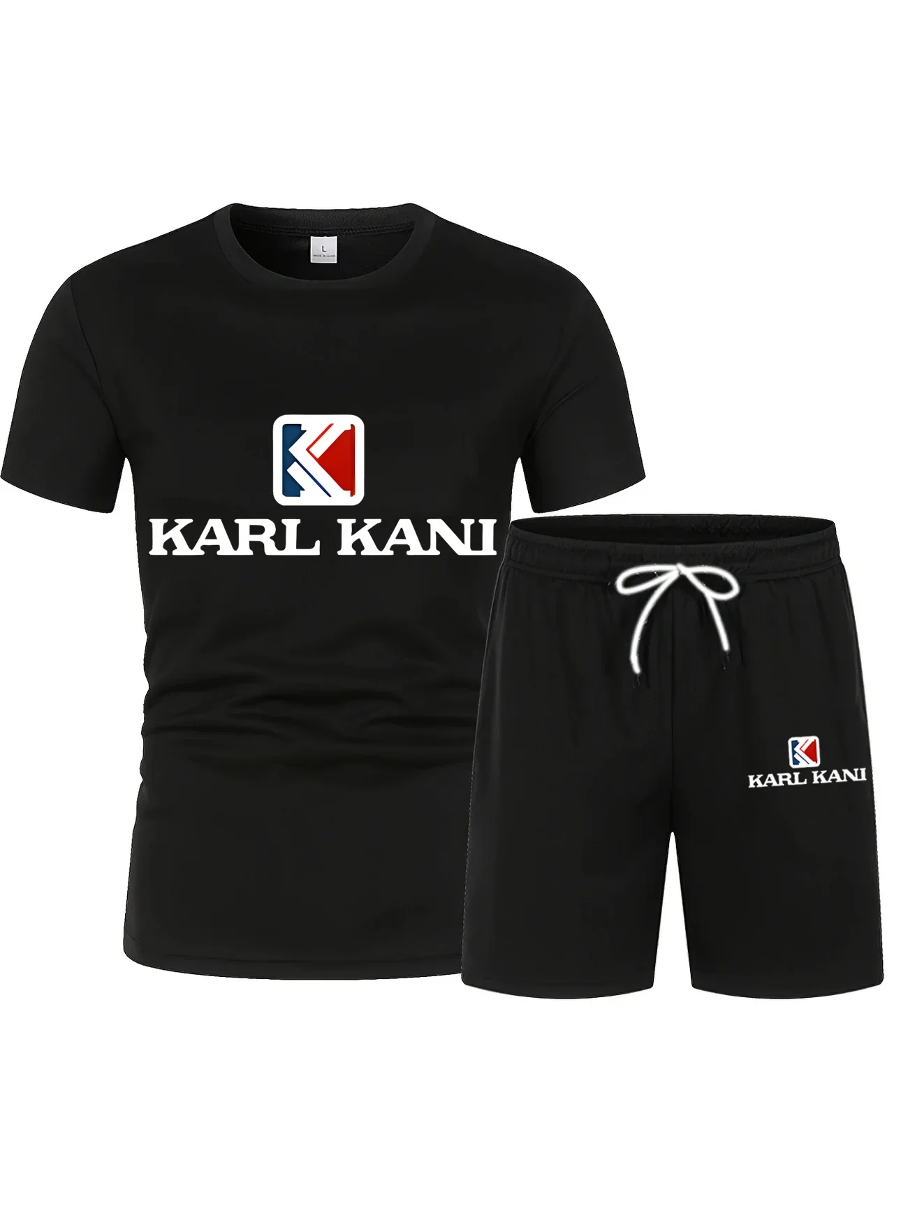 

Summer Men'S Casual Sports Short Sleeve T-Shirt and Shorts Set Comfortable and Breathable Suitable for Outdoor Jogging and Run