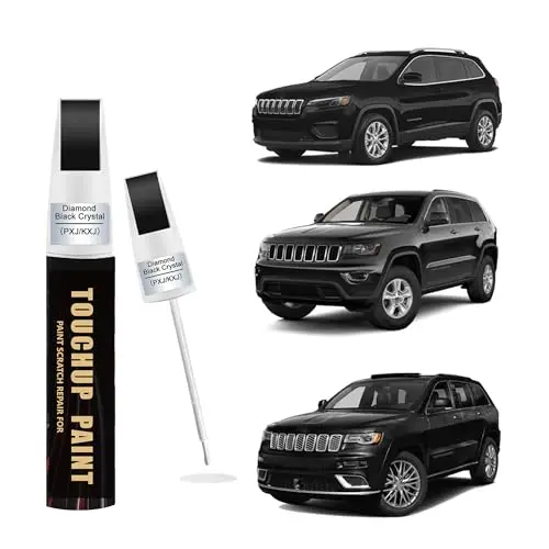 Diamond Black Crystal Pearl(PXJ/KXJ) Car Paint Touch Up Pen Compatible with JEEP,Automotive Scratch Remover for Nicks
