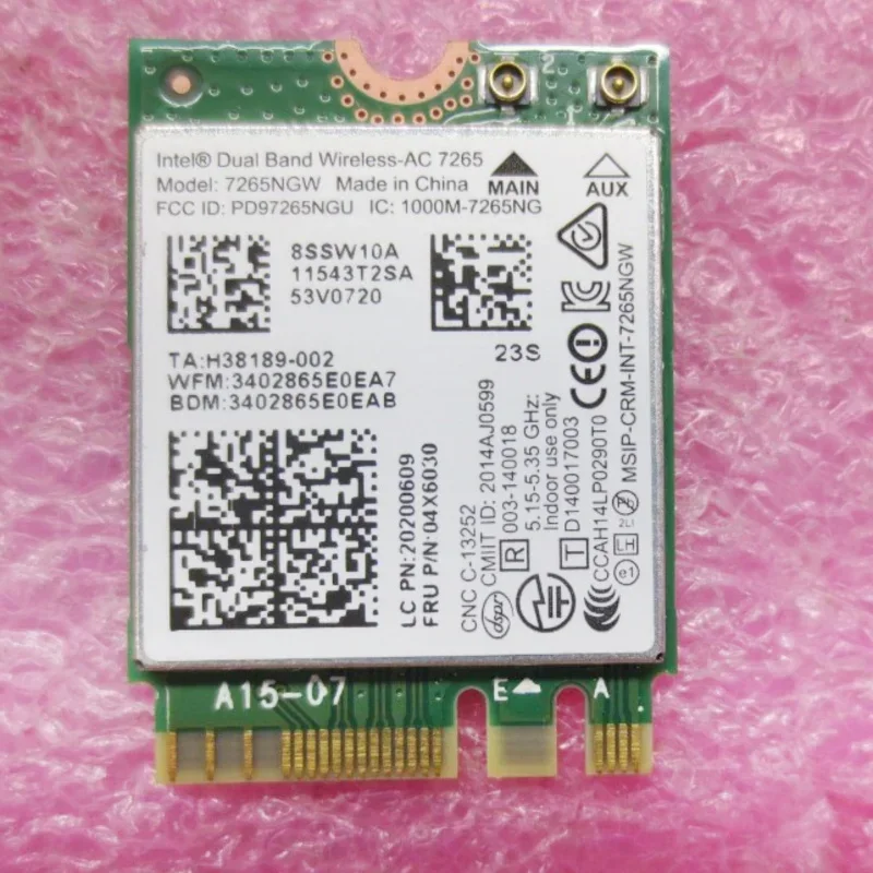 Card for 04x6030 Dual Band AC Intel 7265 7265ngw 802. 11AC 867m WiFi Bluetooth 4.0 867mbps 722mbps Lenov ThinkPad card