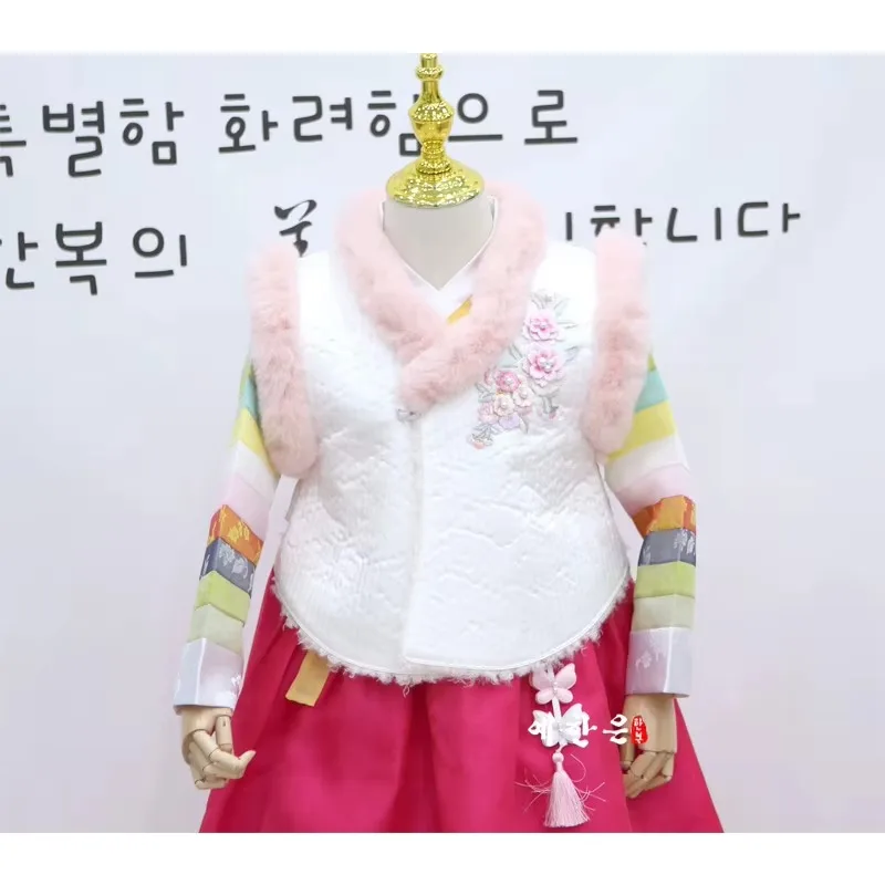 Hanbok Vest A New Winter Vest for Girls Imported From South Korea Short Hanbok Accessories A Birthday Gift for Girls