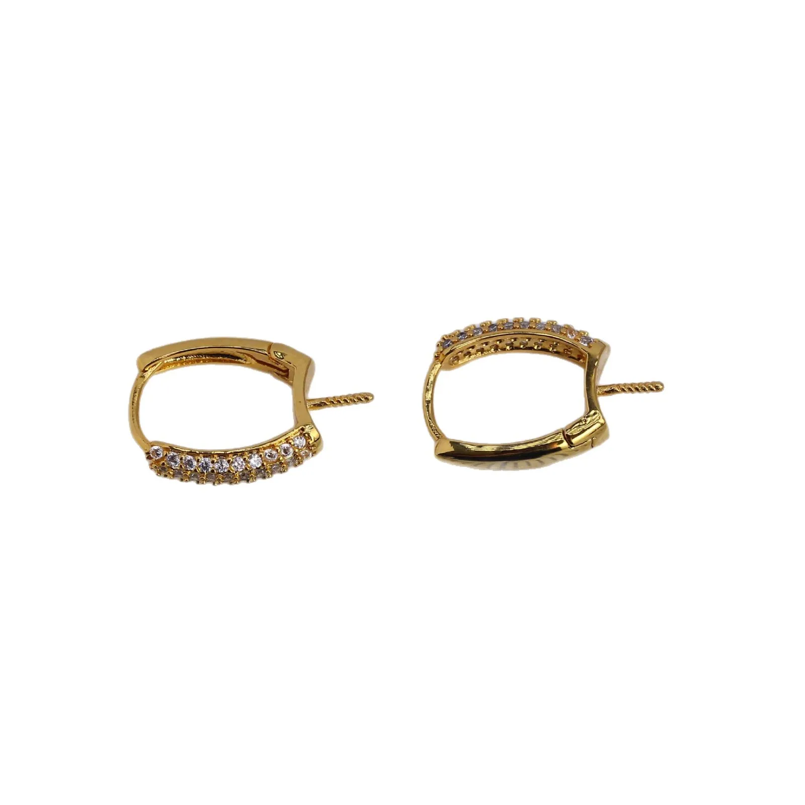 

1 пара позолоченных медных серег-гвоздиков E334 с жемчугом, фурнитура для изготовления ювелирных изделий, аксессуары для DIY украшений