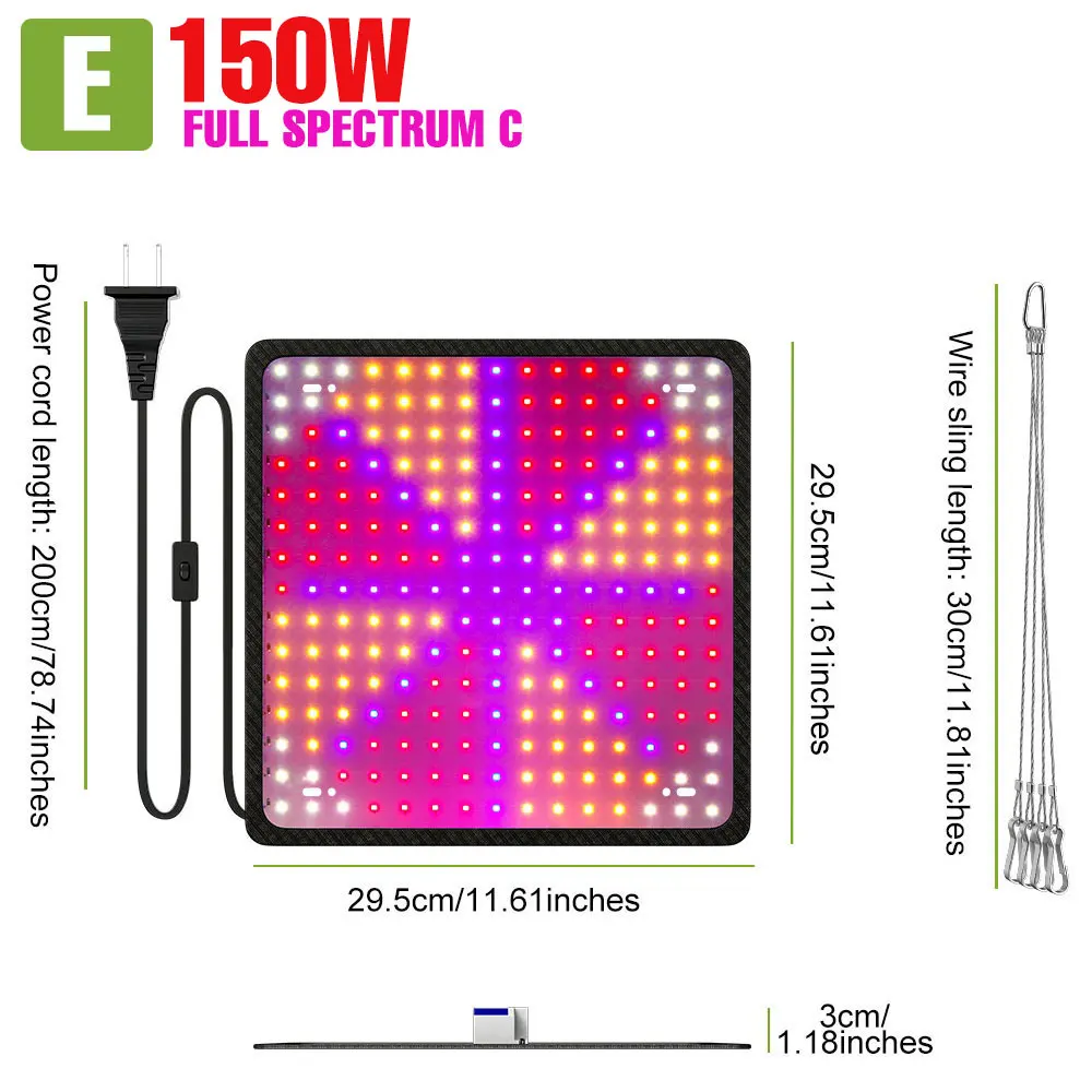 150W LED Volledige Spectrum Kweeklampen Quantum Board Teelt Lamp US/EU Plug Voor Indoor Bloem Kas Tent tomaat Groenten