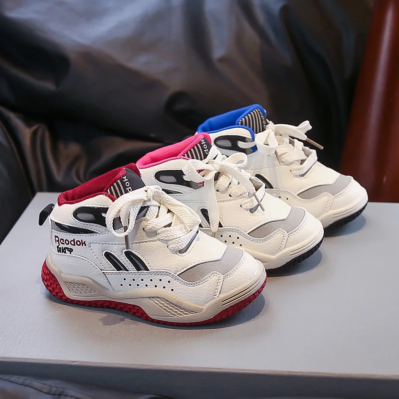 Kids'Casual Shoes Sneakers PU Leather Autumn Shoes For Children Anti-slip Breathable Blue Pink Designer Shoes Size 27-38