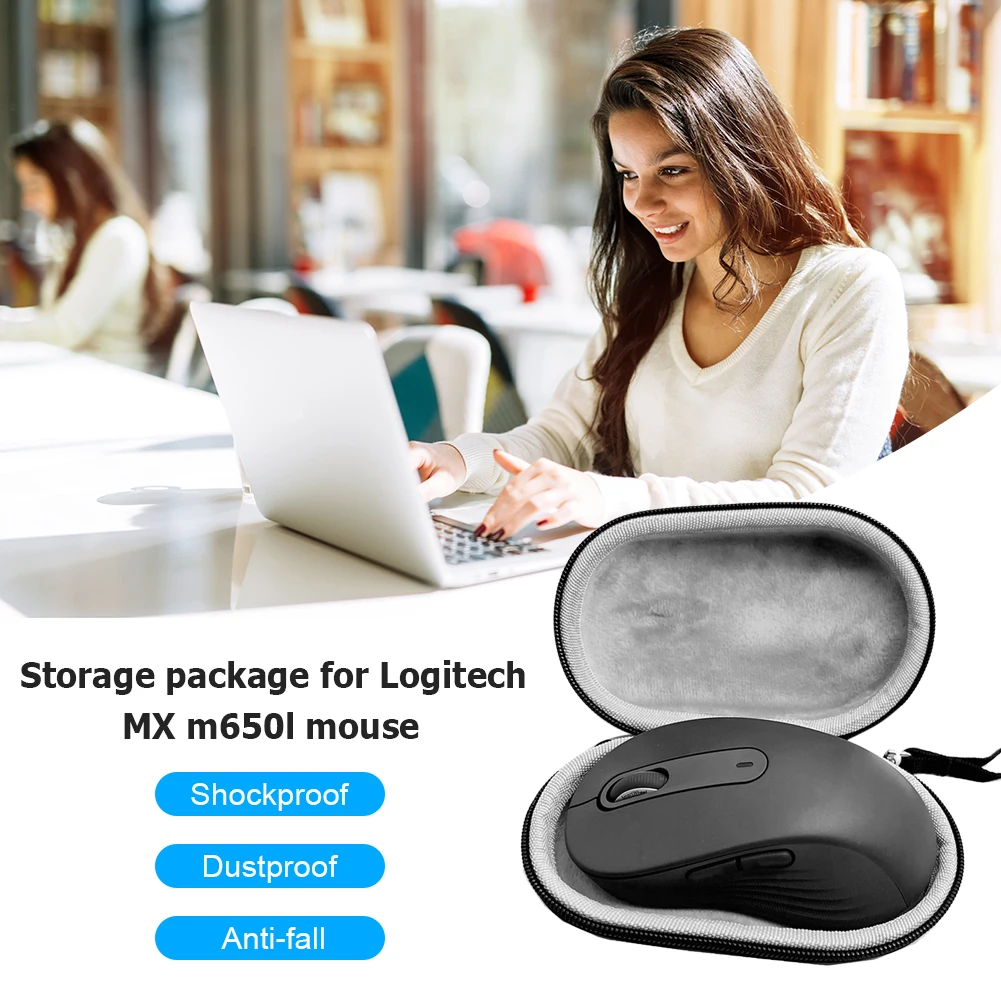 EVA Carrying Bag Shockproof Protective Case Wireless Mouse Storage Box Case Pouch for Logitech MX M650L Mice Case