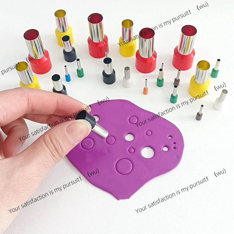 8pcs/Set Mini Clay Cutters Earring Hole Hollow Round Make Pottery Tools Polymer Clay Tools and Supplies Clay Extruder 1mm-10mm