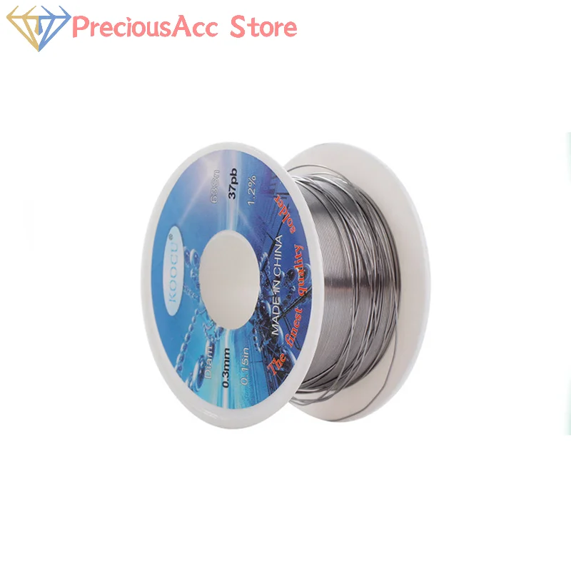 Línea de estaño de alta pureza, alambre de 0,3mm, carrete de flujo de soldadura, línea de soldadura, núcleo de colofonia de plomo, alambre de estaño para reparación de bajo punto de fusión