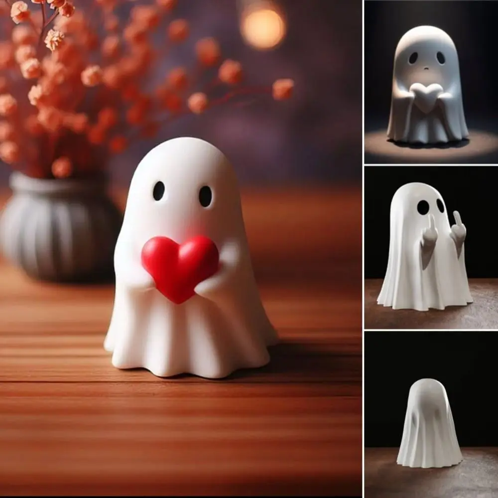 New Party Props Halloween Cute Ghost Statuet Ghosts Props Halloween Statuet Halloween Ornament Mini Cute Ghost Ornaments