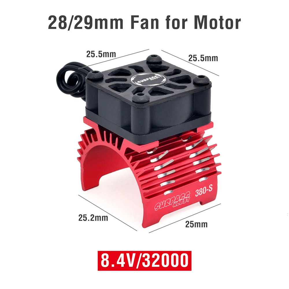 SURPASS HOBBY RC ventilador de Motor disipador de calor de refrigeración para 380 390 540 550 Motor sin escobillas 28/29/36mm