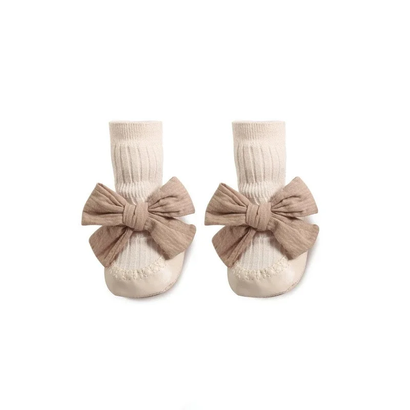 Baby Big Bowknot Kleinkind Schuhe Mode süße weiche Sohle Neugeborene Babys ocken Kleber Punkt rutsch feste haut freundliche gestrickte Bodens ocken