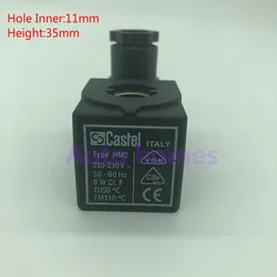 Castel Hunson solenoid valve coil 380/9100/RA6 Type HM2 220V 24V