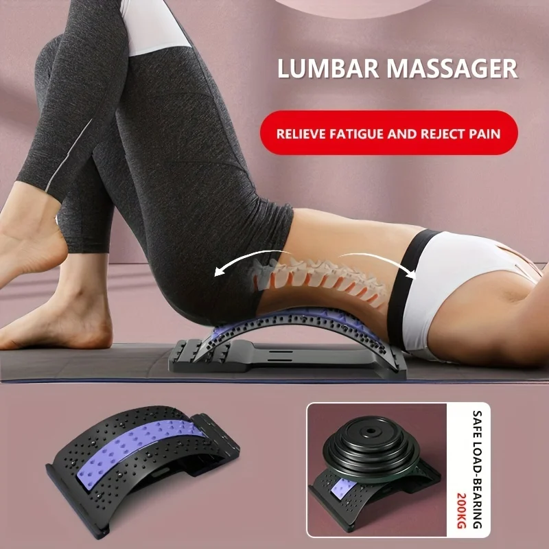 1pc Back Stretcher, Waist & Support Board, Lumbar Cervical Spine Relief Device For Stretching, Physical Therapy, Mas