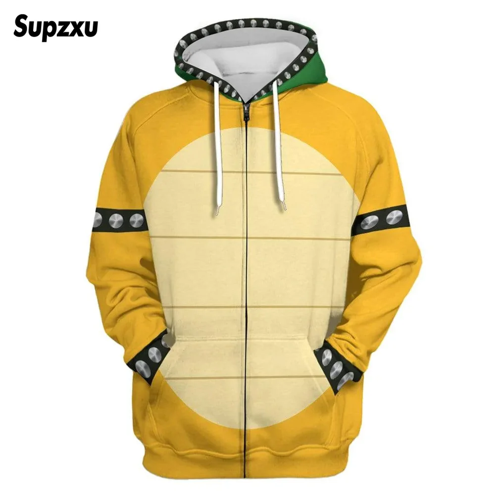 Bowser 3D Printed Men For Women hoodies Harajuku Streetwear Fashion Sweatshirts Jacket Cosplay Costumes