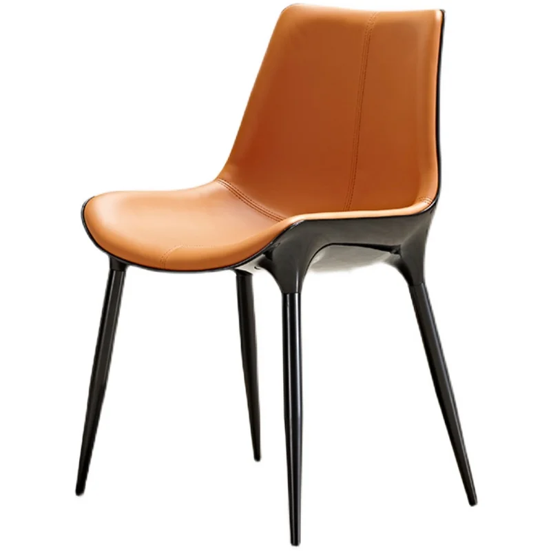 

Fiberglass dining chair soft bag retro chair home chair living room simple Internet celebrity