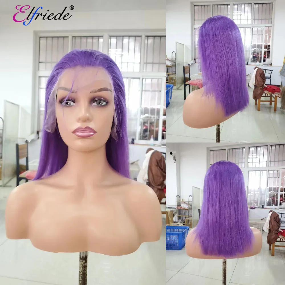 Peruca laço peruca frontal bob peruca, cabelo humano, curto, roxo, 4x4, 13x4, 13x6, para as mulheres