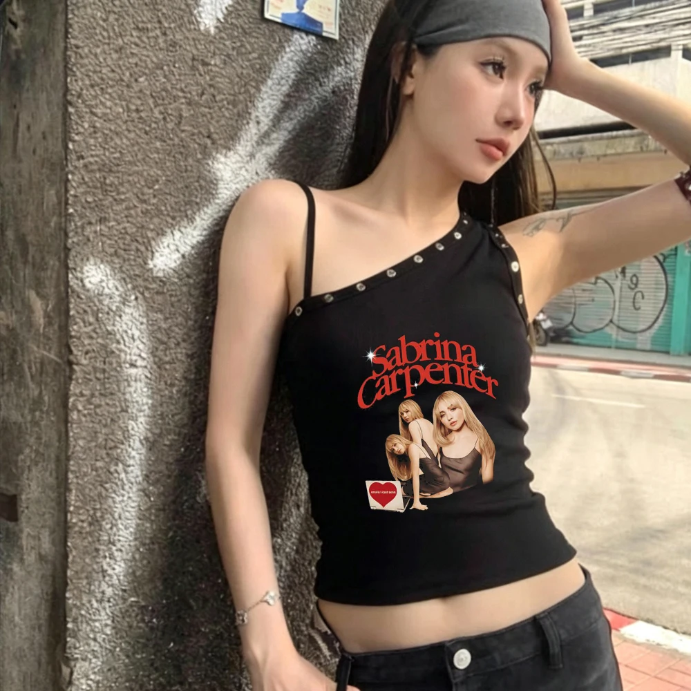 Sabrina Carpenter crop top girl y2k cheap vintage cute streetwear t shirt japanese clearance sales manga graphic
