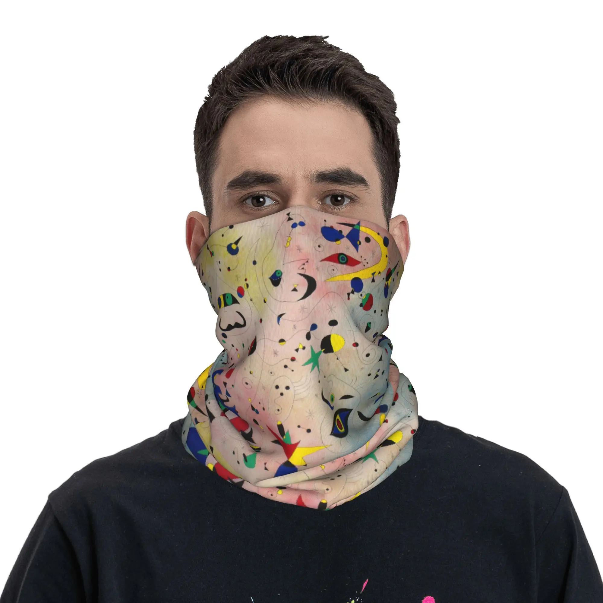 

Line Art Print Bandana Neck Gaiter Printed Wrap Scarf Face Mask Riding Unisex Adult Windproof